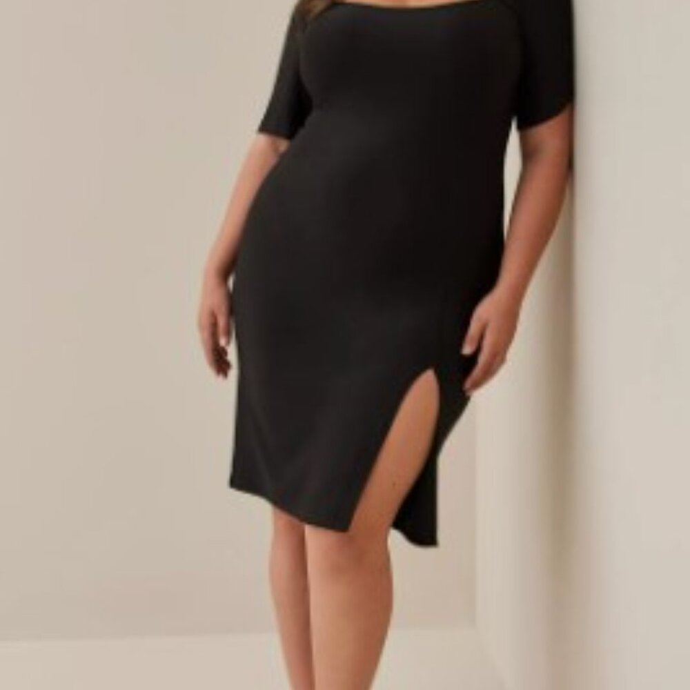 Torrid Bodycon Cutout Dress - Studio Knit Black